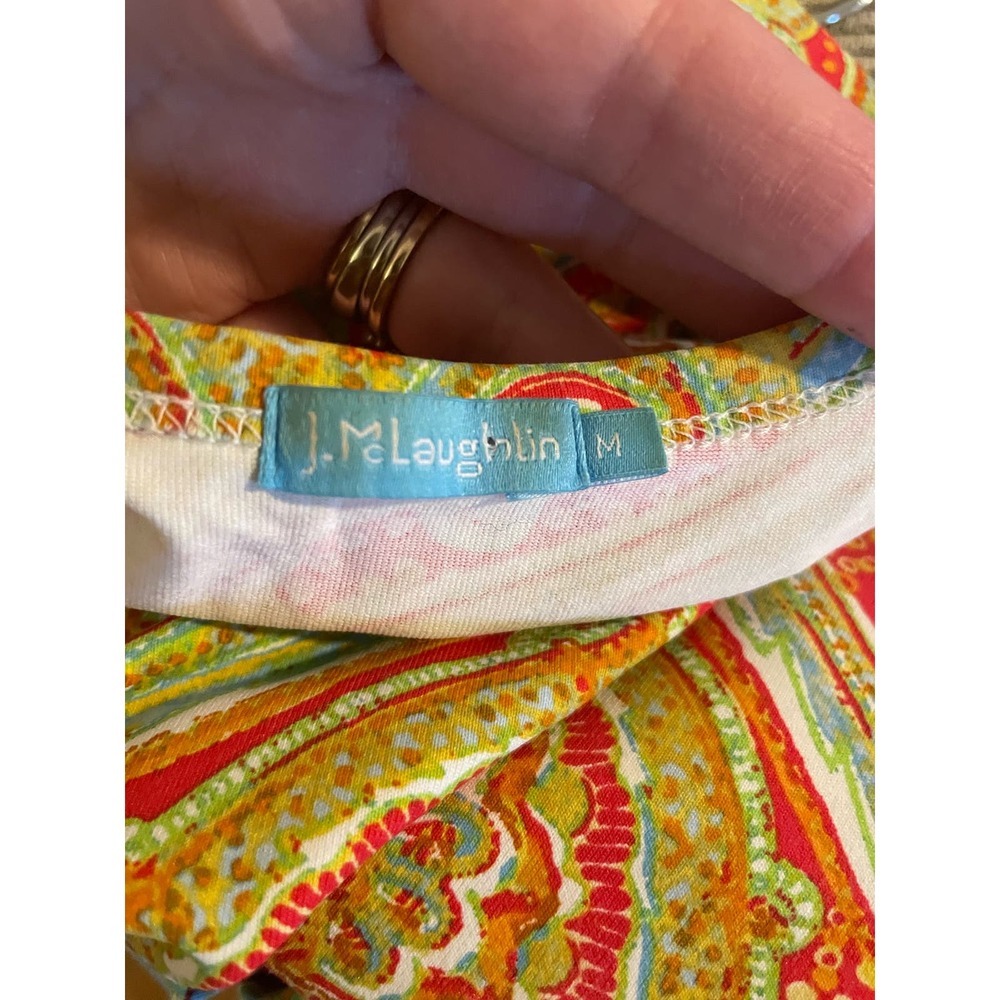 J. McLaughlin Multicolor Paisley Top